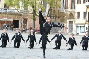 Laramy during the Stepper-ettes performance in Venice, Italy